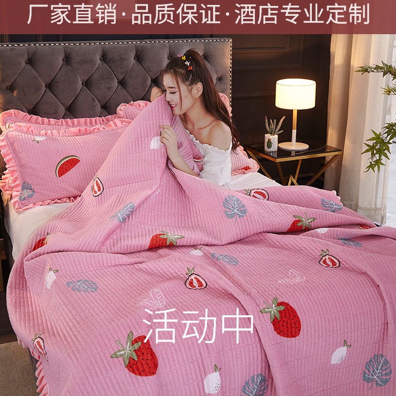 秋冬加厚水晶绒床盖单件欧式夹棉床单韩国绗缝被炕盖床铺盖三件套|ruв категории постельные принадлежности, слое покрытия - от Buy2taobao.com для оказания профессиональной услуги покупки агента Taobao