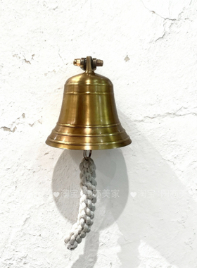 印度进口黄铜复古门铃壁挂打铃酒吧门头墙面装饰风铃摆件北欧美式