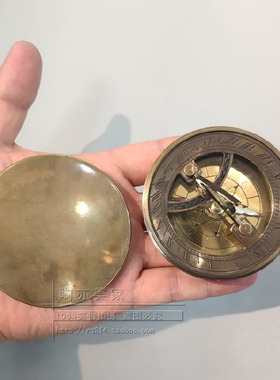 美式风指南针拍摄道具书房工艺品