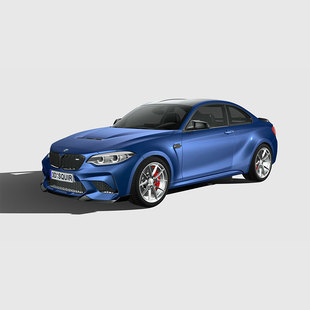 366.宝马M2 BMW M2 CS 2020 3D模型 FBX汽车模型源文件