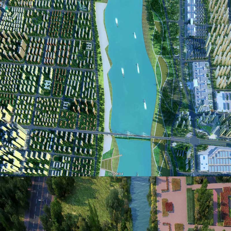 地幕投影 三维城市建筑漫游动画 3D动画 三维建筑漫游 城市宣传片