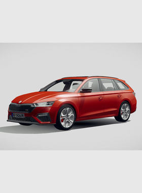 311.斯柯达明锐 RS iV 组合 2020 3D模型 FBX汽车模型源文件