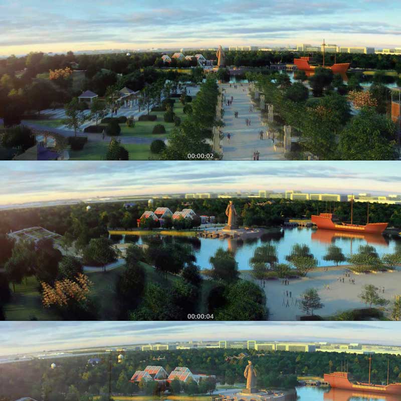 481郑和公园丝绸之路三维动画 3D动画 三维建筑漫游 城市宣传片