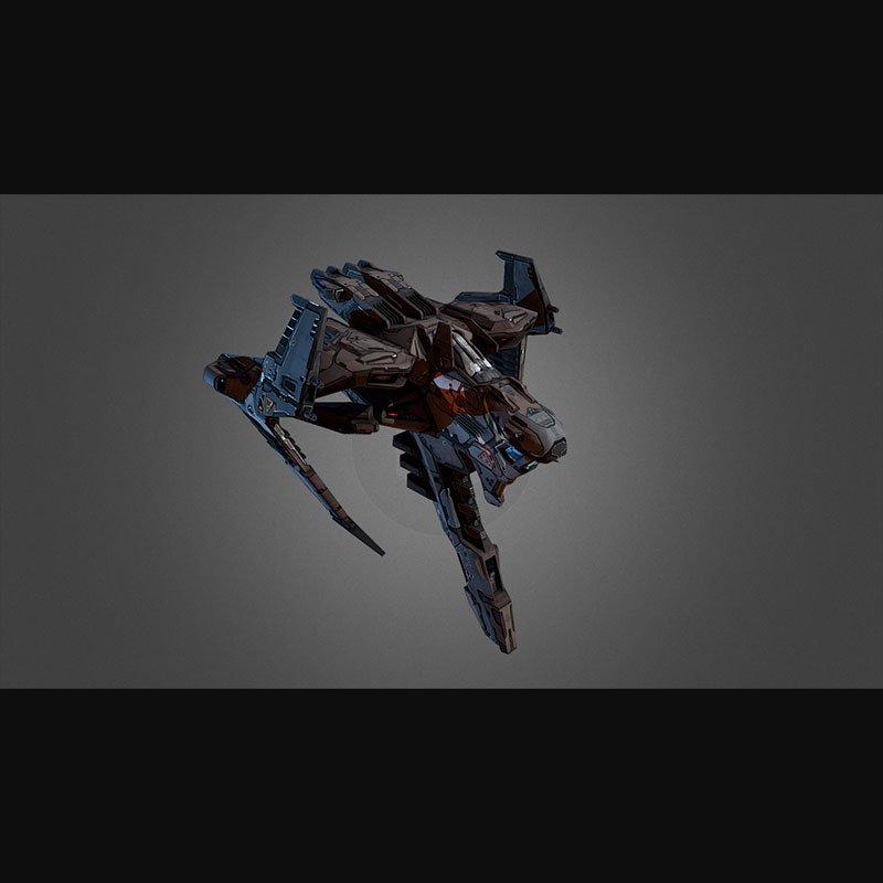 35.指挥官太空飞船宇宙飞船G7科幻外星战舰太空飞船3D模型FBX模型