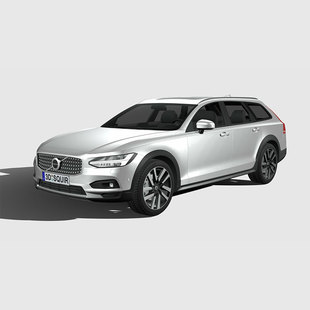402.沃尔沃V90 Volvo V90 2020 3D模型 FBX汽车模型源文件