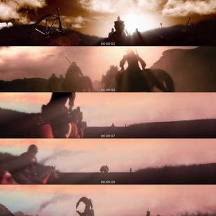 城市历史 三维动画漫游 视频素材 将军出征攻城 古代战场战争沙场