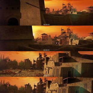 古代修建城池 修建城墙 古代施工劳作 3D动画 三维漫游 视频素材