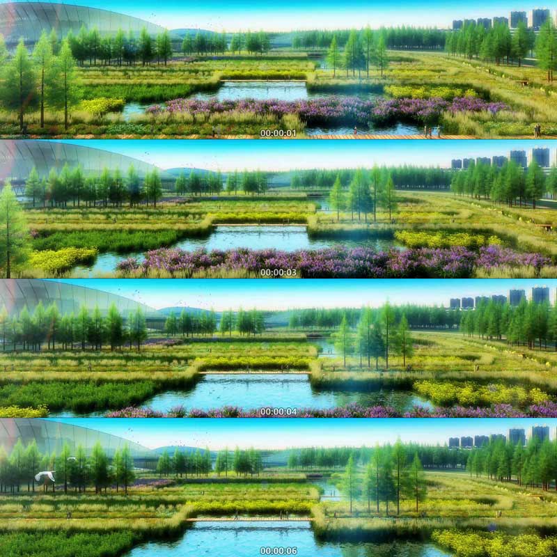 绿色生态城市公园三维动画3D动画三维建筑漫游城市宣传片视频素材