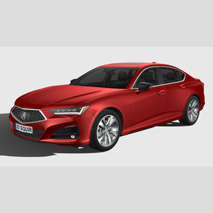讴歌 TLX 2021 汽车3D模型 三维轿车FBX模型PBR写实模型 Blender