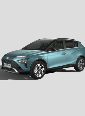 现代汽车 Bayon 汽车3D模型 三维轿车FBX模型PBR写实模型 Blender