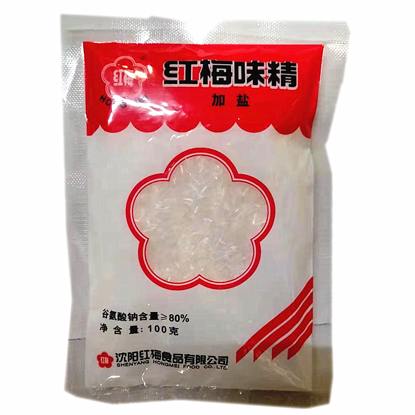 红梅味精80%炒菜煲汤调味料增味提鲜调味品100g浓香浓鸡粉鸡精图片