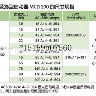 018 正品 IP20 现货议价 MCD201 议价软启动器原装