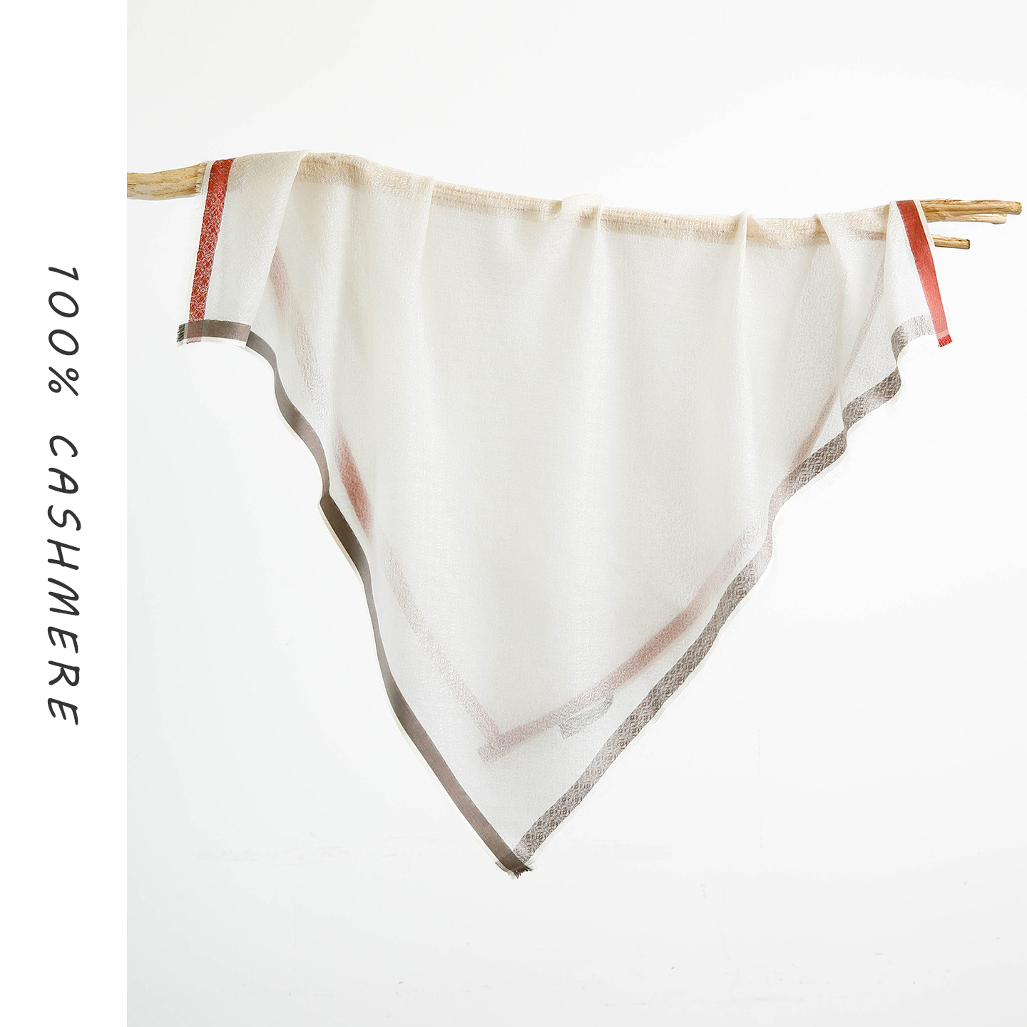 织光里丨山羊绒方巾女士秋季素色围巾披肩2025新款高级感百搭围脖