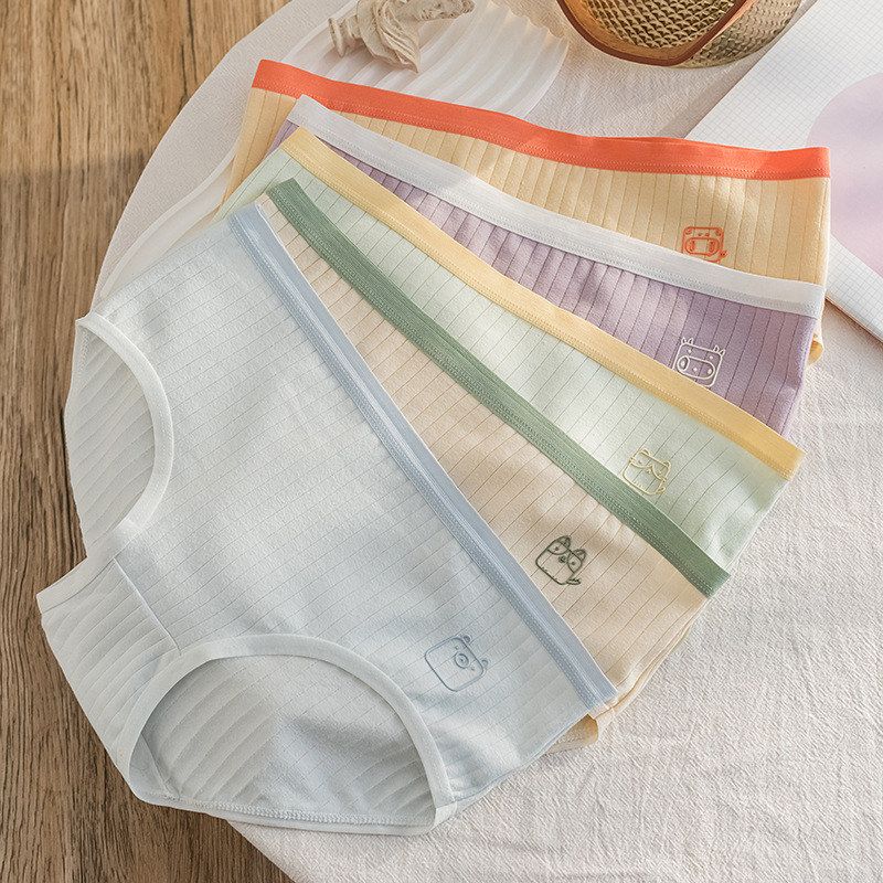 透气薄款滴胶纯棉少女内裤运动
