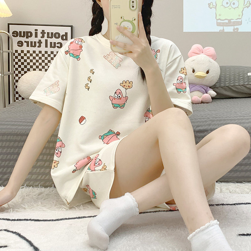 夏季纯棉卡通舒适柔软女