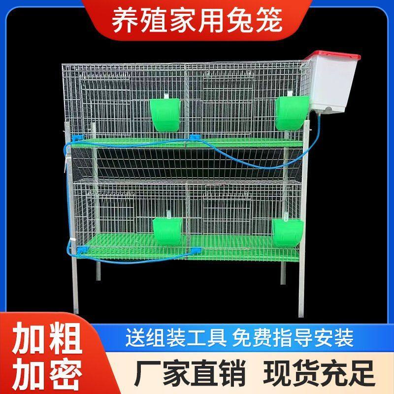 兔笼养殖兔子笼子母笼加粗加密免清粪4位6位家用母兔笼大号繁殖笼