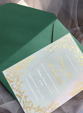 硫酸纸结婚请柬 VELLUM WEDDING INVITATION