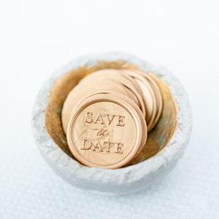 SAVE THE DATE金色火漆蜡标 成品封口贴纸