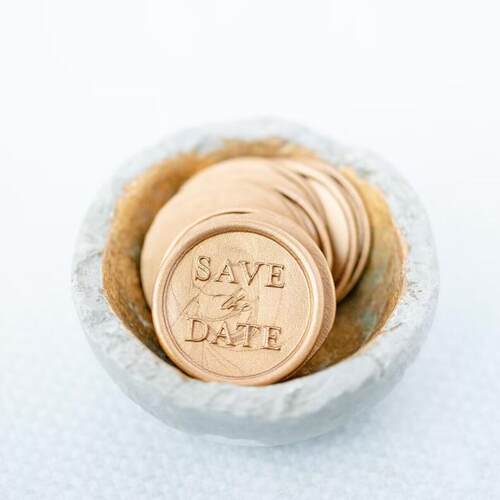 SAVE THE DATE金色火漆蜡标 成品封口贴纸