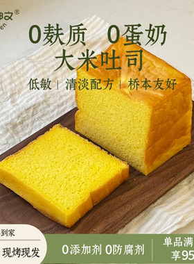 椰椰文无麸质无蛋奶大米吐司