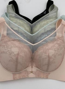 2件减10 大胸显小全罩杯无钢圈防下垂女文胸超薄D杯收副乳内衣579