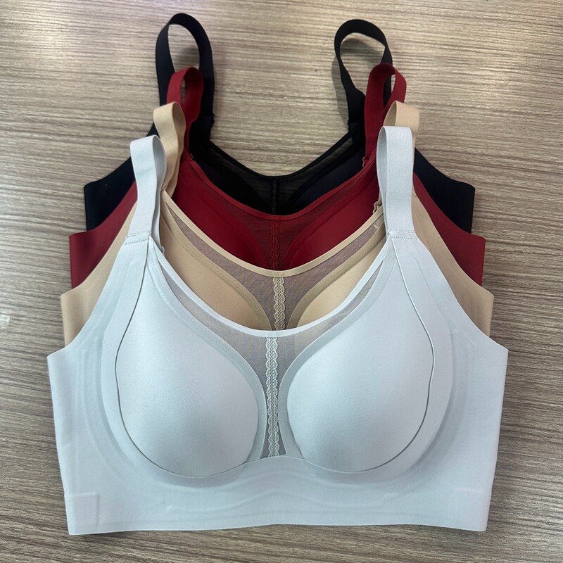 2件减10 新款无痕无钢圈光面薄款ABC透气运动四排扣瑜伽背心式660
