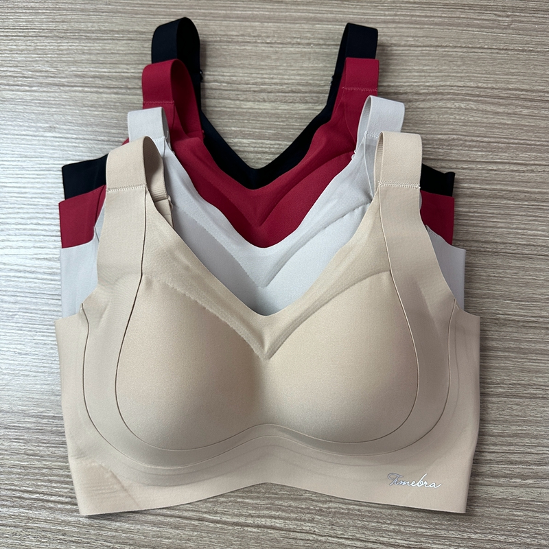 新款内衣中厚AB杯薄CD杯无钢圈光面无痕舒适聚拢收副乳文胸罩02