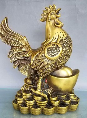 纯铜摆件公鸡家居客厅工艺品