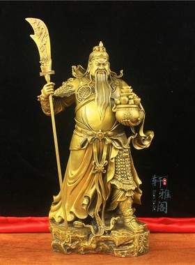 纯铜关公武财神家居客厅