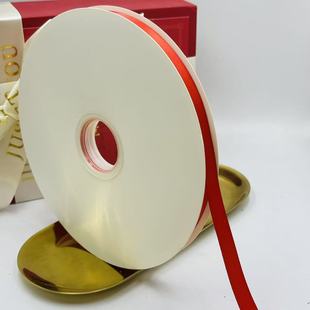 0.6CM加密丝带涤纶带色丁双面彩带DIY礼盒包装织带头饰蝴蝶结飘带