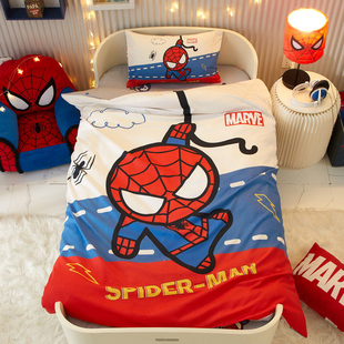 迪士尼幼儿园被子三件套纯棉被套儿童宝宝入园床品被褥六件套夏季