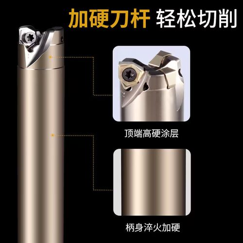90度双面六角铣刀片WNMU040304数控铣刀片开粗重切削MFWN90铣刀杆