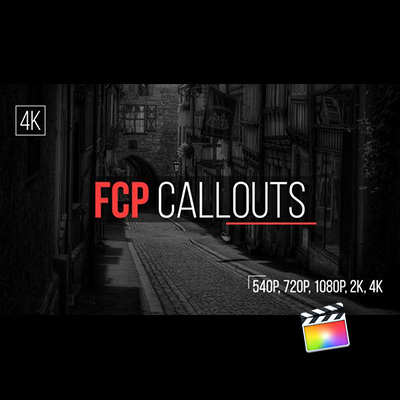 50组连线标注文字信息图形FCPX插件