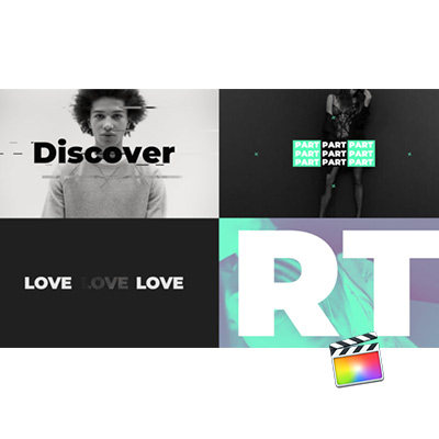 快闪动感节奏字幕开场 FCPX & Motion 模板