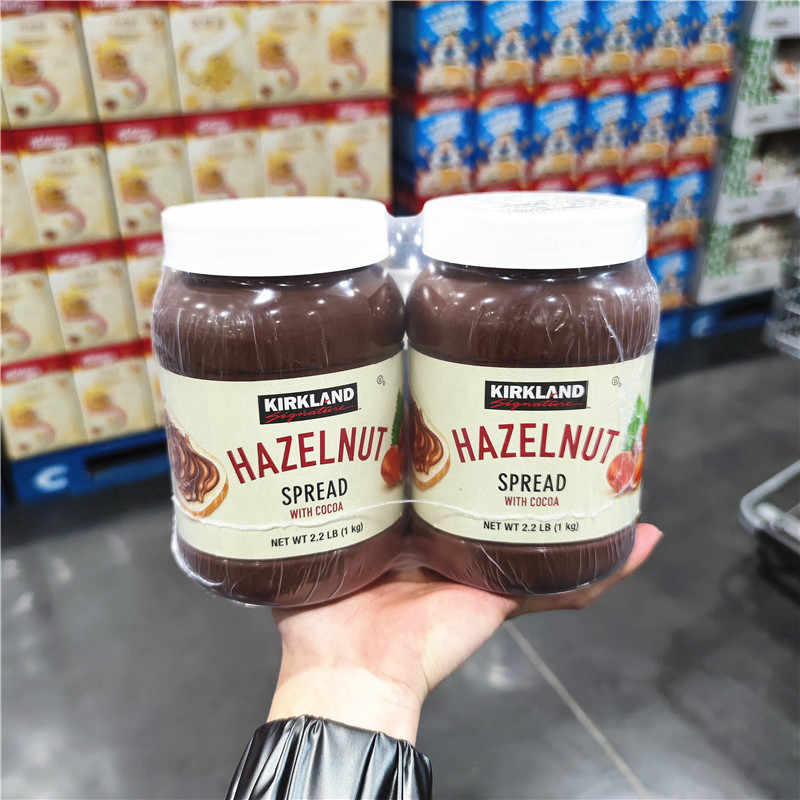 开市客代购科克兰榛果巧克力可可抹酱1kg*2面包酱