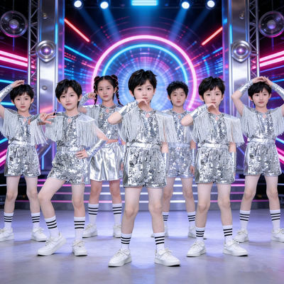 AI元宇宙科技机器人儿童爵士舞亮