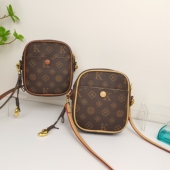 1210手机包棕花迷你斜挎包质感百搭小方包轻便实用斜背包女士小包