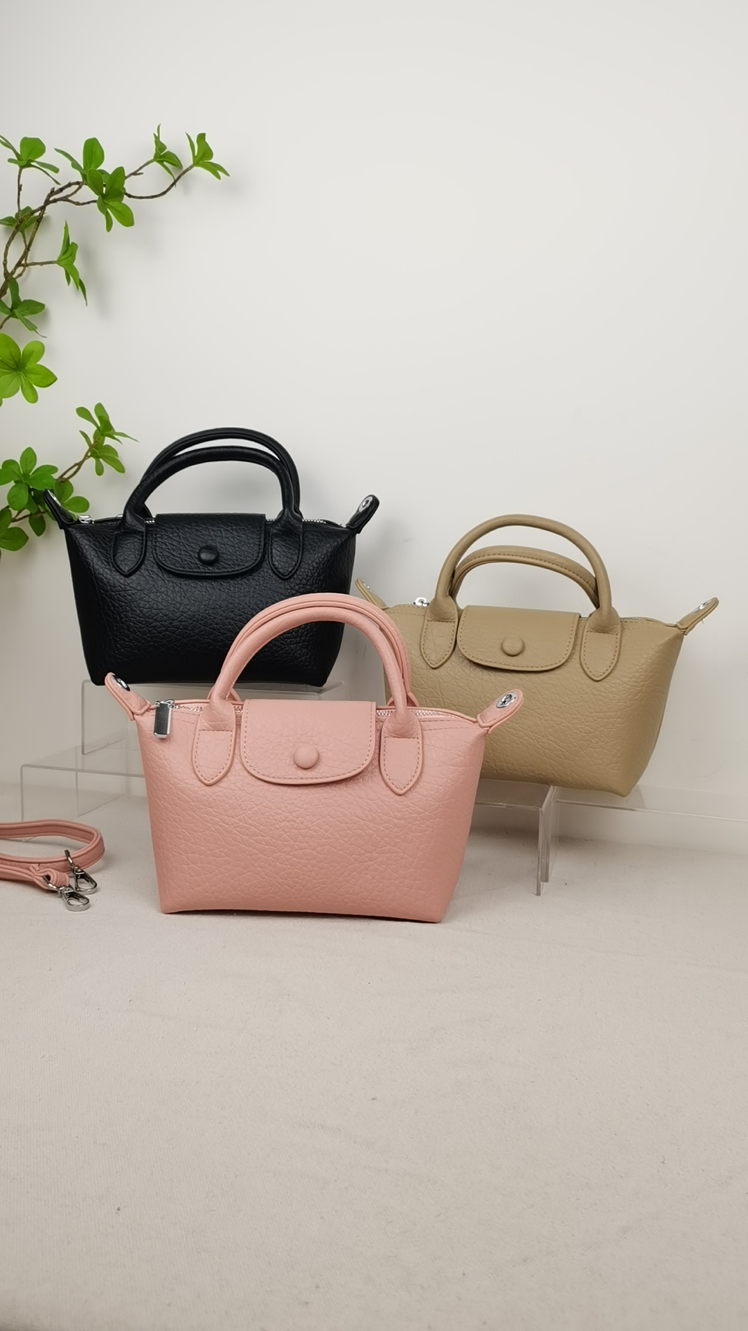 801新款手拎包简约百搭款饺子包手提包时尚休闲单肩斜挎包龙骧包