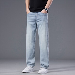 男宽松直筒裤 弹力水洗休闲裤 40码 1312A 春夏薄款