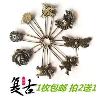 1枚 毛衣披肩扣蝴蝶结玫瑰心领针大别针 包邮 女复古胸针饰品开衫