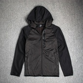 外套加大码 春季 加绒速干保暖户外运动连帽卫衣拉链开衫 男士 上衣 款