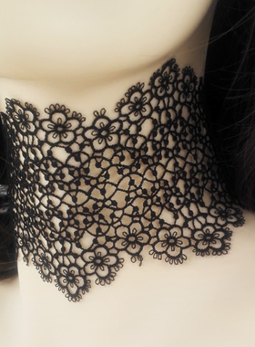 宽边蕾丝遮疤痕欧美脖子饰品颈带