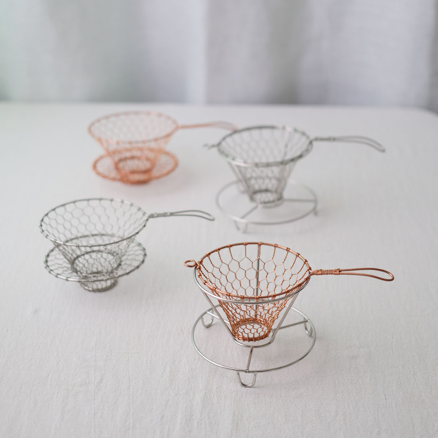 国内手作不锈钢咖啡滤网铜线滤杯