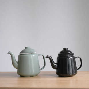 雨花石搪瓷出口英国搪瓷水壶经典珐琅加厚咖啡壶手冲壶茶壶凉水壶
