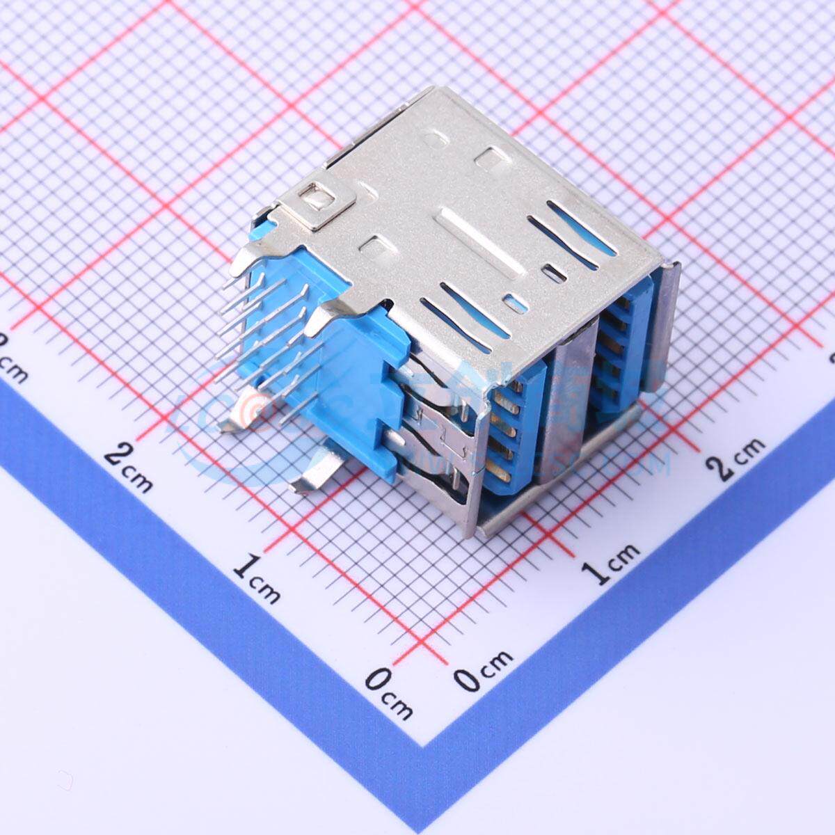 USB连接器 USB-HX-19DIP 插件 原装正品 电子元器件配单