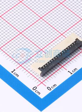 连接器 FPC-1.0FX-16PWCR-H20 SMD,P=1mm,卧贴 翻盖式 16P 下接