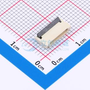 連接器 0.5FPC SMD P=0.5mm HFJ14P 翻蓋式 雙側(cè) 14P 臥貼