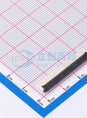 连接器 FPC-1.0FX-27PWCR-H20 SMD,P=1mm,卧贴 翻盖式 27P 下接