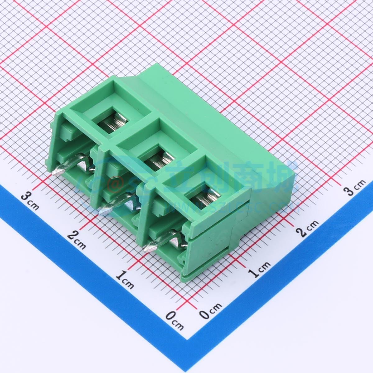 螺钉式接线端子 MX950T-9.5-03P-GN01-Cu-PS-A 插件,P=9.5mm 1x3P