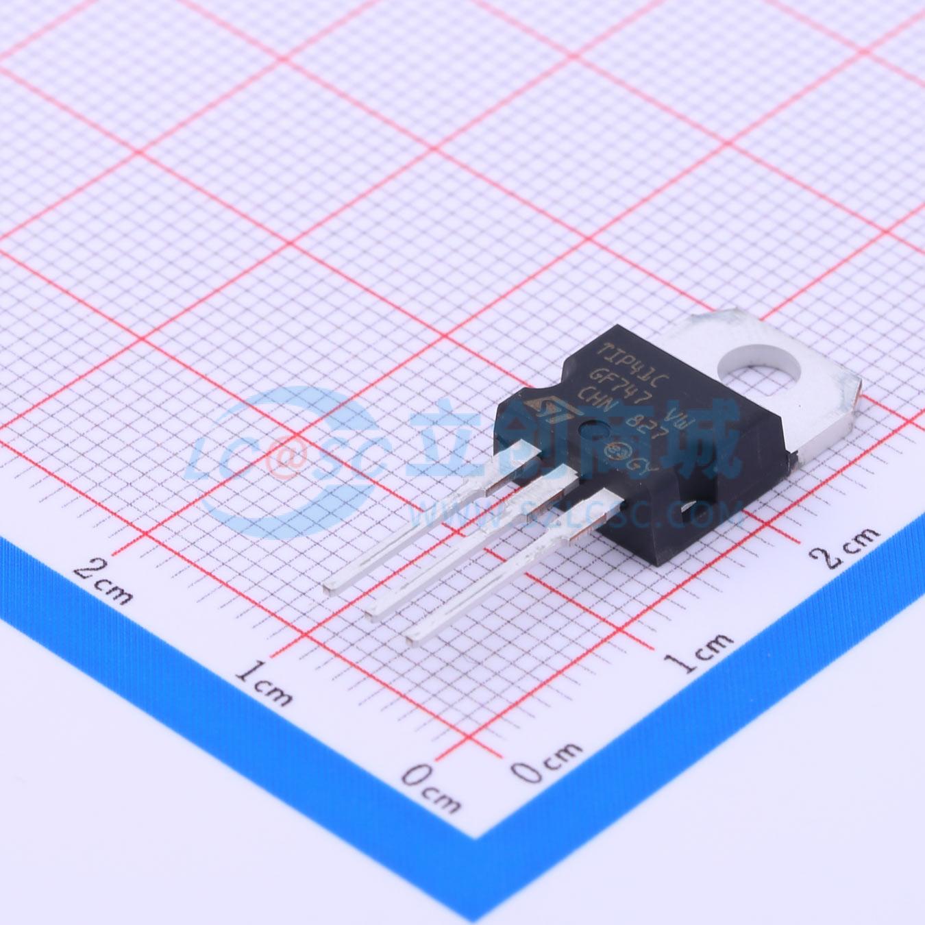 三极管(BJT) TIP41C TO-220 6A 100V ST(意法半导体) 电子元器件